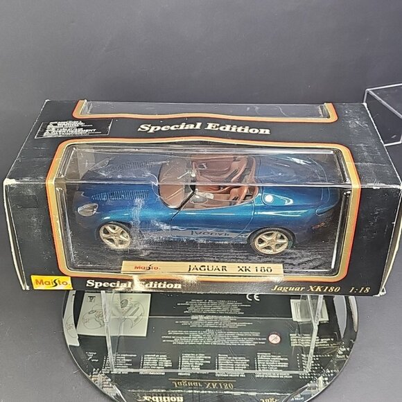 Jaguar XK 180 Maisto Special Edition Teal Blue 1:18 Scale Diecast Collector Car - Picture 11 of 16